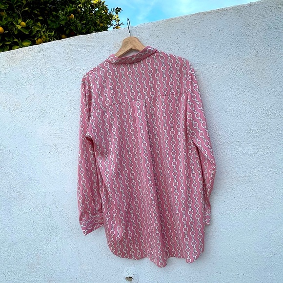 Zara Tops | Zara Pink Chain Blouse | Color: Pink - Picture 3 of 5